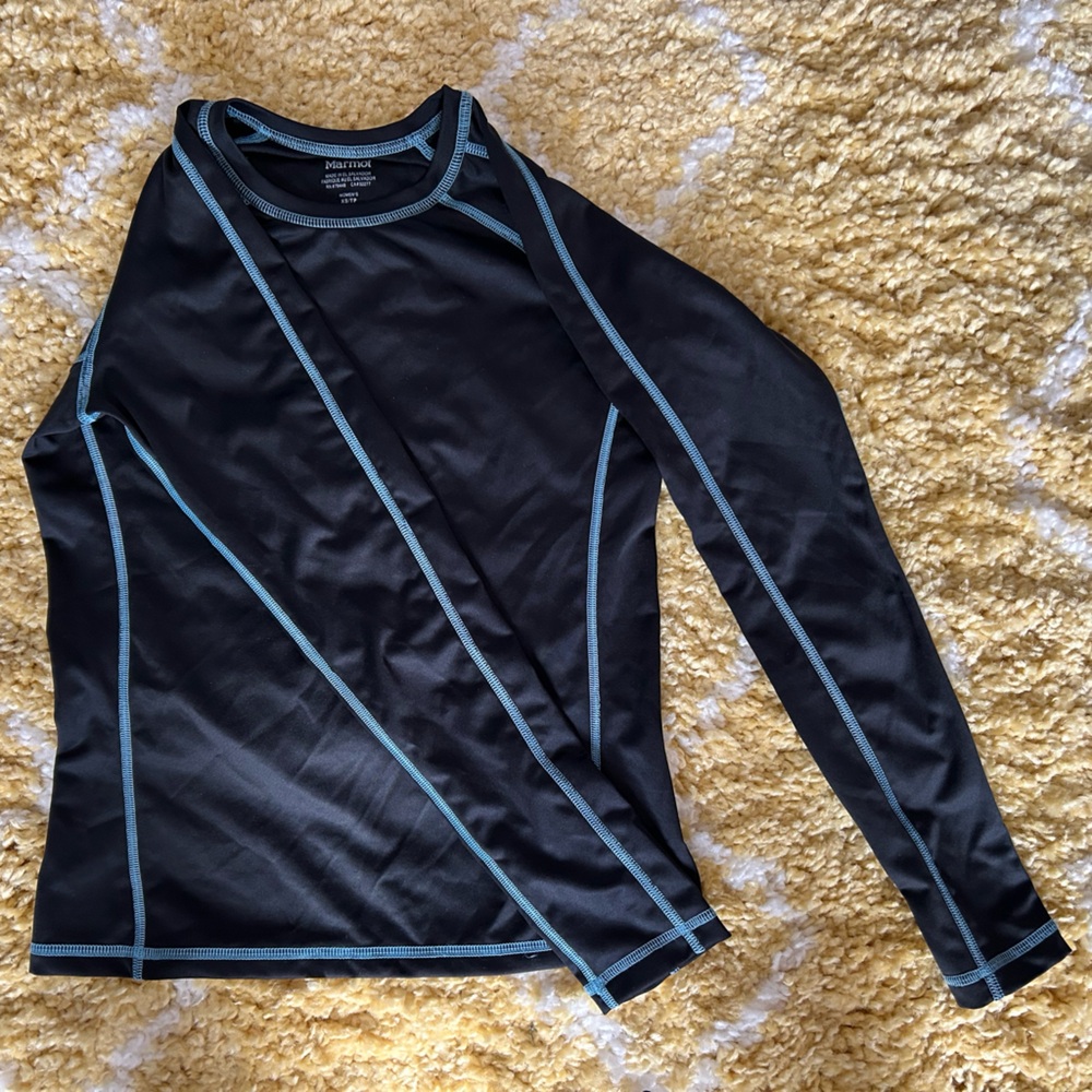 Marmot Black Long Sleeve Base Layer Top